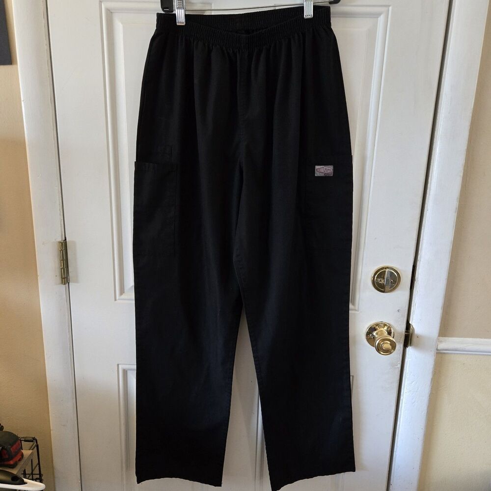 Scrub Zone HighRise Bootcut Womens Size Large Black Work Pants Nurse Workwear